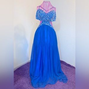 Decode 1.8 Royal Blue jewel Beaded Dress Size 12
